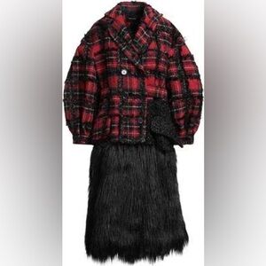 Simone Rocha Red and Black Plaid Jacket